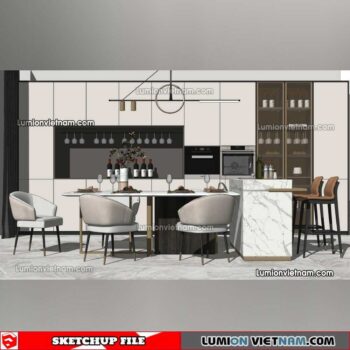 230114. Dining Table Sketchup Models