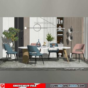 230114. Dining Table Sketchup Models