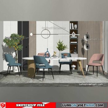 230114. Dining Table Sketchup Models
