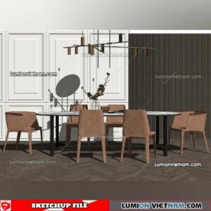 230114. Dining Table Sketchup Models
