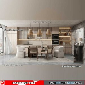 230114. Dining Table Sketchup Models