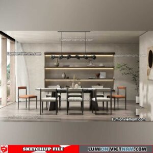 230114. Dining Table Sketchup Models