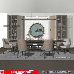 230114. Dining Table Sketchup Models