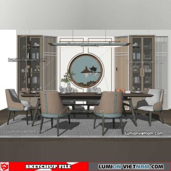 230114. Dining Table Sketchup Models