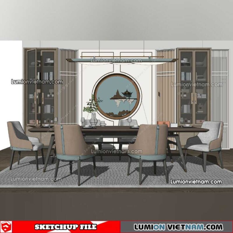 230114. Dining Table Sketchup Models