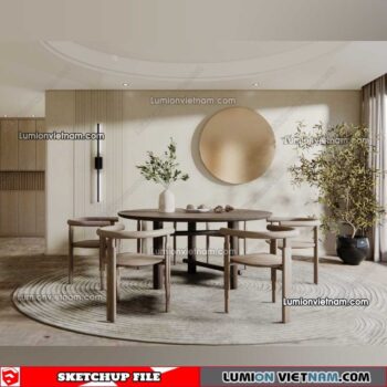 230114. Dining Table Sketchup Models