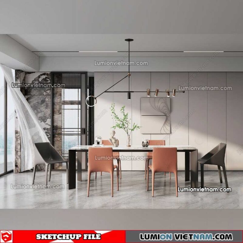 230114. Dining Table Sketchup Models