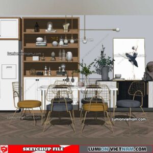 230114. Dining Table Sketchup Models