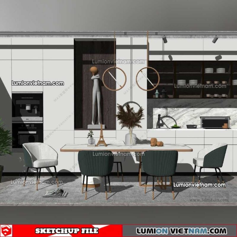 230114. Dining Table Sketchup Models