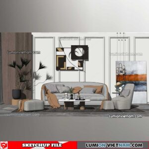 230119. Sofa Set Sketchup Models