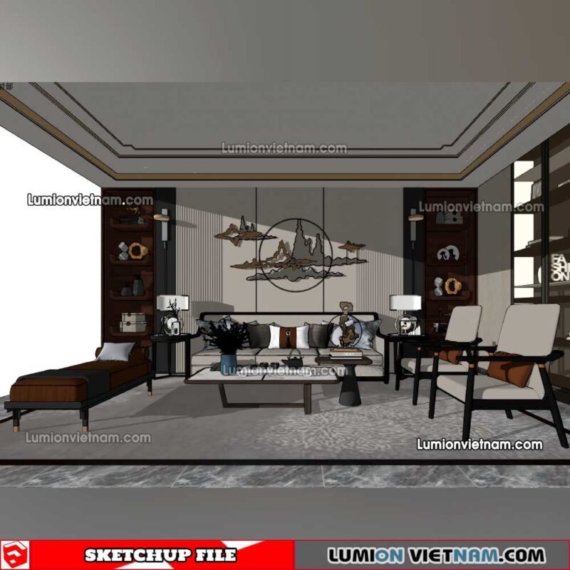 230119. Sofa Set Sketchup Models