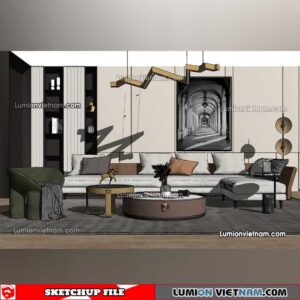 230119. Sofa Set Sketchup Models