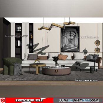 230119. Sofa Set Sketchup Models
