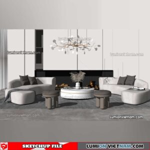 230119. Sofa Set Sketchup Models