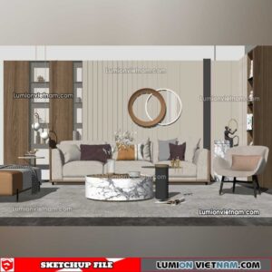 230119. Sofa Set Sketchup Models
