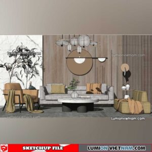 230119. Sofa Set Sketchup Models