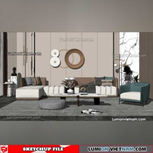 230119. Sofa Set Sketchup Models