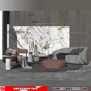 230119. Sofa Set Sketchup Models