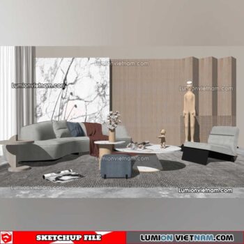 230119. Sofa Set Sketchup Models