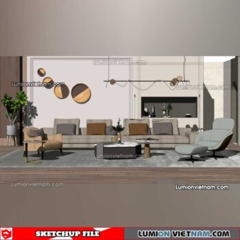 230119. Sofa Set Sketchup Models