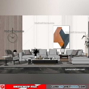 230119. Sofa Set Sketchup Models