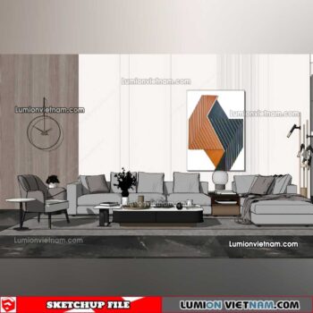 230119. Sofa Set Sketchup Models