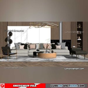 230119. Sofa Set Sketchup Models