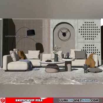 230119. Sofa Set Sketchup Models