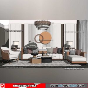 230119. Sofa Set Sketchup Models