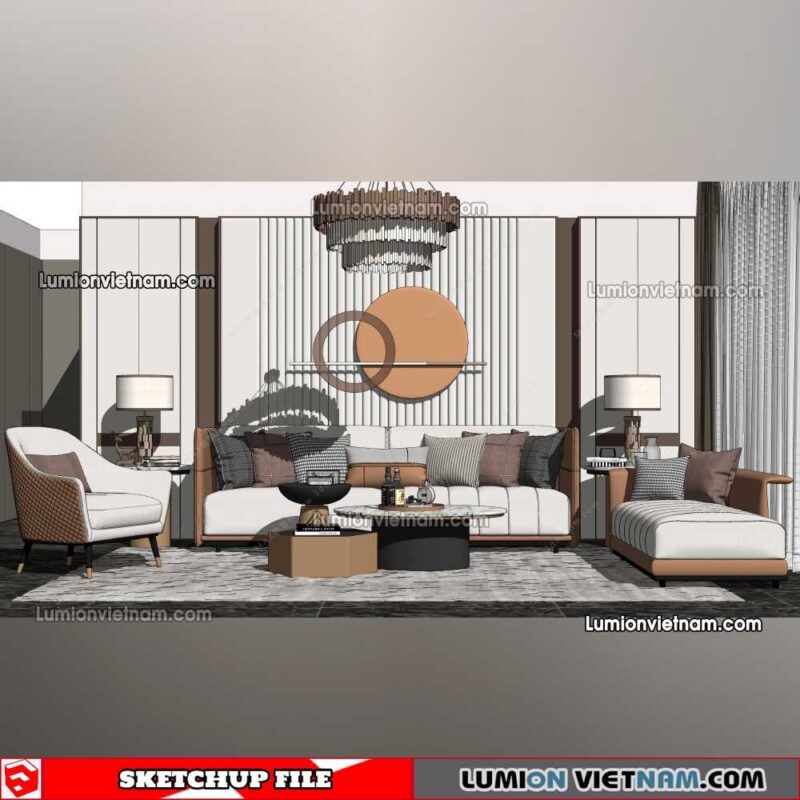 230119. Sofa Set Sketchup Models
