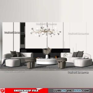 230119. Sofa Set Sketchup Models