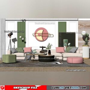 230119. Sofa Set Sketchup Models
