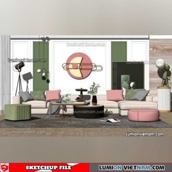 230119. Sofa Set Sketchup Models