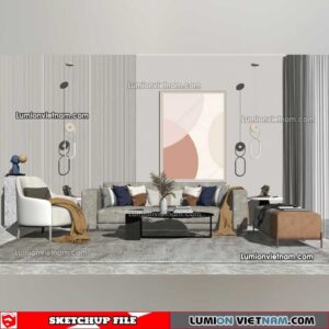 230119. Sofa Set Sketchup Models