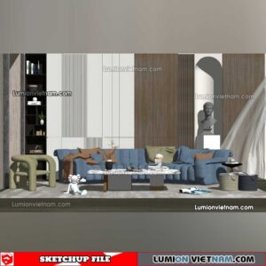 230119. Sofa Set Sketchup Models