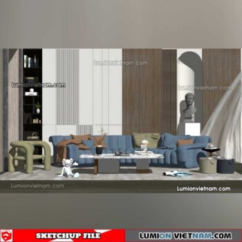 230119. Sofa Set Sketchup Models