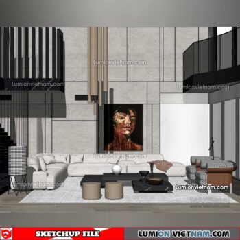 230119. Sofa Set Sketchup Models