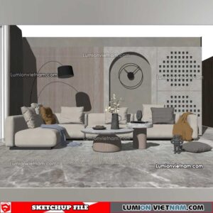 230119. Sofa Set Sketchup Models