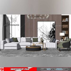 230119. Sofa Set Sketchup Models