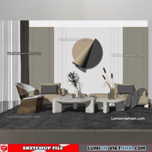 230119. Sofa Set Sketchup Models