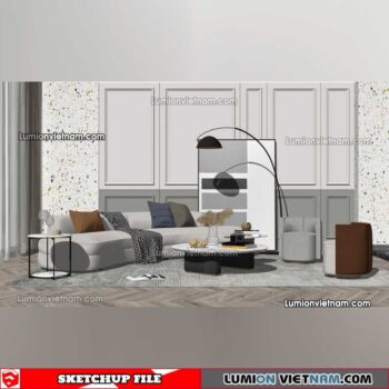 230119. Sofa Set Sketchup Models