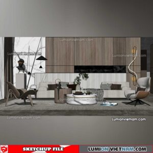 230119. Sofa Set Sketchup Models