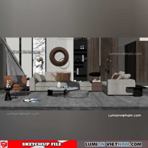 230119. Sofa Set Sketchup Models