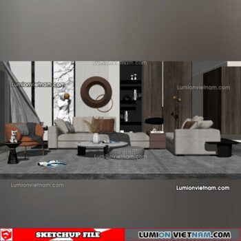 230119. Sofa Set Sketchup Models