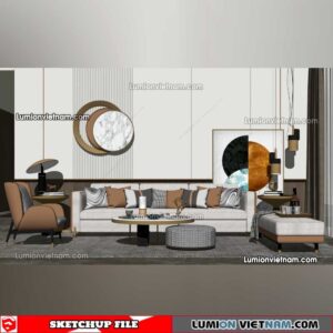 230119. Sofa Set Sketchup Models