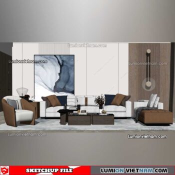 230119. Sofa Set Sketchup Models