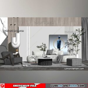 230119. Sofa Set Sketchup Models
