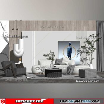 230119. Sofa Set Sketchup Models