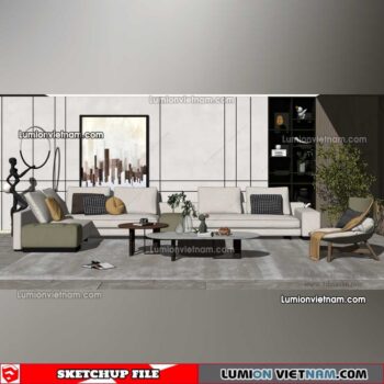 230119. Sofa Set Sketchup Models