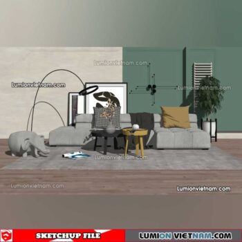 230119. Sofa Set Sketchup Models